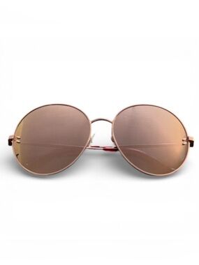 Stella McCartney Women’s Round Rose Gold Aviator Sunglasses Mirrored Classic NWT